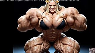 Abigail's Explosive Muscle Growth In Pump Factory FMG AI Animation.