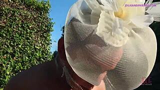 wow, 2 shemales in latex heels lingerie and shoes fucking a beta male in the castle with cumshot.