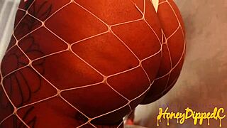 Dr Honey Facesits Ebony Fetish Girl in Oiled Fishnets and BDSM