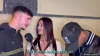 Yo, street pickup turned into a wild amateur threesome with BBC!