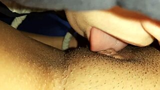 My girlfriend sucks, kisses, and licks my swollen pussy and clit so good