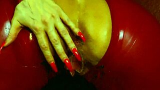 kinky busty blonde brittany andrews stuffs dildo in her butt