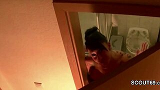 Hey, he catches his step-sis in bathroom and bangs her hard! 😜