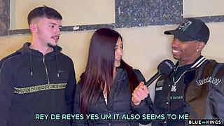 Yo, street pickup turned into a wild amateur threesome with BBC!