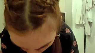 Red Head Roomate Just Took My Dick And Make A Blowjob I Just Cum In Her Mouth She Spit It On My Dick