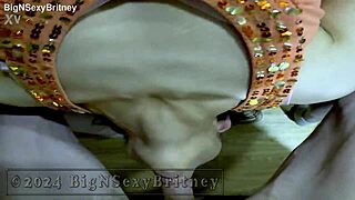 Big And Sexy Britney Gives Sloppy Blowjob With Gagging And Ball Licking