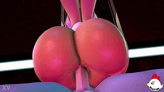 I watch Lola Bunny riding Bugs's cock with her big ass