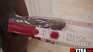 Naughty Anal Lover Asian Babe Nicole Doshi Eating a Big Black Meat Baguette