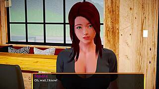 Redhead With Big Tits Plays Game And Shows Ass. Big Ass On Display.