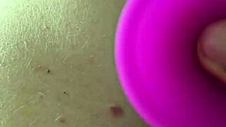 Rainbow Dildo Stretches Anal Hole