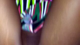 Creamy pussy slut takes monster black cock cum