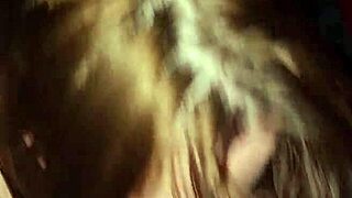 Big white woman sits on cock and moans loudly