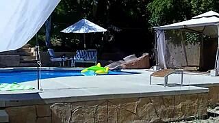 i can’t believe how lexi bloom, super cute coed, got tied up, fucked hard by that big cock, and took a cum facial by the pool!