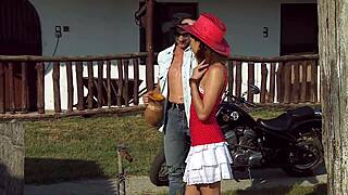 Biker Enjoys Anal Sex With Curly Haired Country Teen 18+