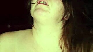 Big white woman sits on cock and moans loudly