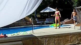 i can’t believe how lexi bloom, super cute coed, got tied up, fucked hard by that big cock, and took a cum facial by the pool!