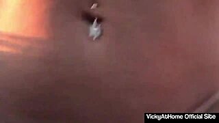 Vicky Vette Fucks Rokks Cock In Doggy Outside