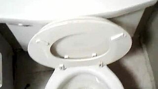 nude model sparks unexpected piss shower in the bathroom