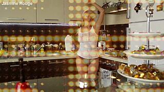 Housewife Goes Crazy In Kitchen