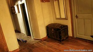 Indian Brunette Strips, Dances Erotically