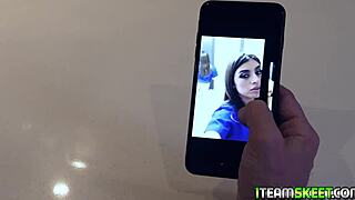 ella touches stepdads cock then tits bounce in action