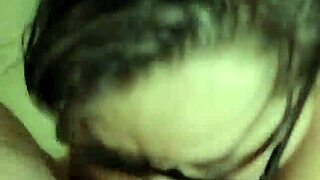 pornnapplepie gives sloppy blowjob while choking and gagging on big cock