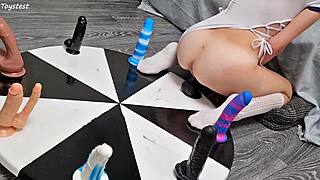 Petite Stepsister Wins Orgasm with Big Black Cock and Dildos