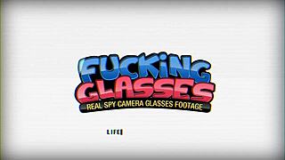 sabrina rey in glasses takes first big cock doggystyle