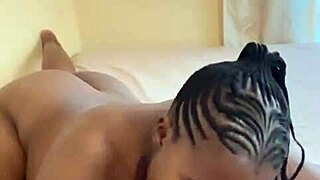 i'm watchin this hot ebony babe playin with her huge drippin pussy all by herself