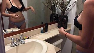 Hot stepmom lures stepson into steamy bedroom action