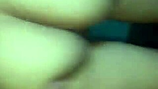 Hard anal fucking with creampie and cumshot while cuckold works