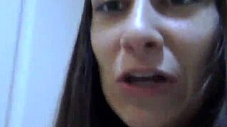 amateur teen 18+ spits cum after blowjob