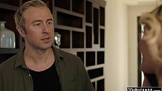 Uncle and mother-in-law dominate with shaved pussy licking