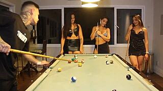 Professor turned student discovers the tastiest breasts with three naughty girls.