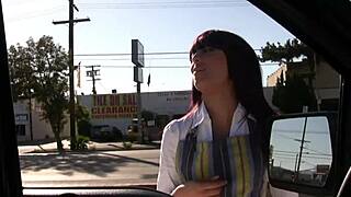 Fucking Slutty Brunette in Fishnets with Deepthroat and Hard Riding