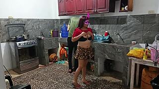 Perverted Neighbor Shows Everything While He Is There