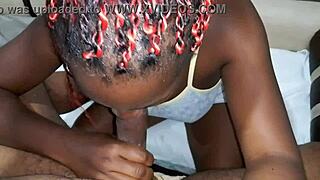 Whore Sucks Big Black Cock, Spits And Swallows Creamy Cumshot