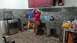 Perverted Neighbor Shows Everything While He Is There