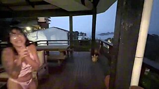 Intensely Fucking Young Married Latina On Balcony Outdoors Risking Exposure