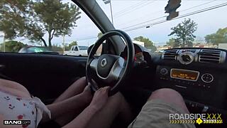 roadside babe with huge tits fucked by mechanic