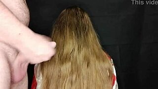 i came on my stepmom's hair and she didn't mind. close-up homemade moment