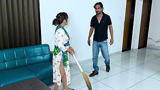 Maid Steals Bosss House With Bisexual Ass Tits Couple Fuck!