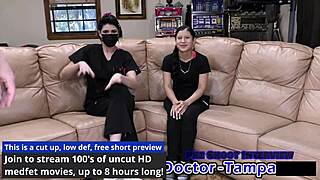 Hey, wanna see Mya, the bratty orphan cheerleader, get a physical backstage? How does Dr. Tampa handle her hairless pussy?