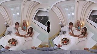 Virtual Taboo Celebration With Blonde And Brunette During Holiday