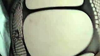 Wife's friend in lingerie lets me fuck her ass