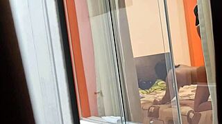 Mexican Nurse Miranda CAUGHT Riding Lover with Window Open