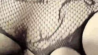 Wife's friend in lingerie lets me fuck her ass