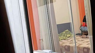 Mexican Nurse Miranda CAUGHT Riding Lover with Window Open