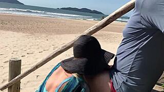 Milf teased a stranger with her tongue and he fucked her in the ass in front of everyone