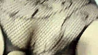 Wife's friend in lingerie lets me fuck her ass